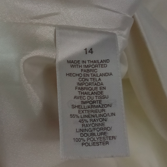 Liz Claiborne Suits 14W Creme Black Top Plus - Picture 5 of 5